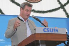 Dr. Markus Söder, Politischer Frühschoppen der CSU am Aubinger Herbstfest an der Balantwiese in München-Aubing 2023