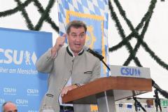 Dr. Markus Söder, Politischer Frühschoppen der CSU am Aubinger Herbstfest an der Balantwiese in München-Aubing 2023