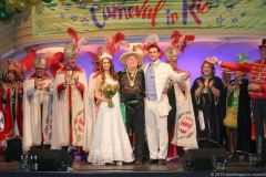 Sarah I., Peter Wiedemann, Fabrician I. (von li. nach re.), Carneval in Rio im Hotel Bayerischer Hof in München 2019