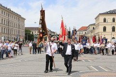 Kundgebung der Schausteller und Marktkaufleute am Odeonsplatz in München 2020