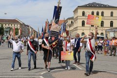 Kundgebung der Schausteller und Marktkaufleute am Odeonsplatz in München 2020