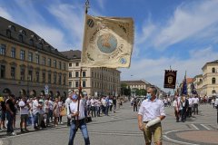 Kundgebung der Schausteller und Marktkaufleute am Odeonsplatz in München 2020