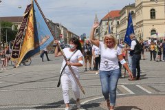 Kundgebung der Schausteller und Marktkaufleute am Odeonsplatz in München 2020