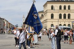 Kundgebung der Schausteller und Marktkaufleute am Odeonsplatz in München 2020