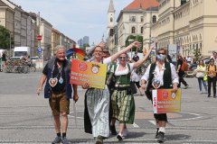 Kundgebung der Schausteller und Marktkaufleute am Odeonsplatz in München 2020