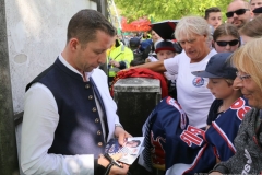 Michael Wolf, EHC Red Bull Saisonabschlussfeier vor der Olympia-Eishalle in München 2019