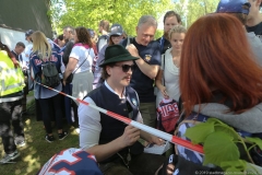 Konrad Abeltshauser, EHC Red Bull Saisonabschlussfeier vor der Olympia-Eishalle in München 2019