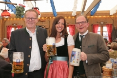 Martin Leibhard, Kristina Frank, Manuel Pretzl (von li. nach re.), Eröffnung Frühlingsfest auf der Theresienwiese in München 2019