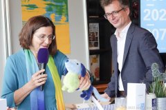 Marion Schöne und Andreas Horbelt, Eröffnung Jubiläumspavillon 50 Jahre Olympiapark am Olympiasee in München 2022