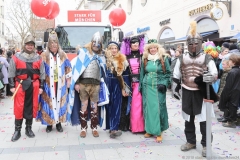 Faschingszug der Damischen Ritter durch die Fußgängerzone in München 2019