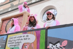 Faschingszug der Damischen Ritter durch die Fußgängerzone in München 2019