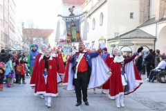 Faschingszug der Damischen Ritter durch die Fußgängerzone in München 2019