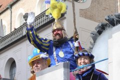 Faschingszug der Damischen Ritter durch die Fußgängerzone in München 2020