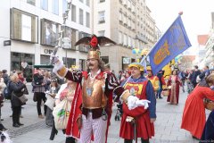 Faschingszug der Damischen Ritter durch die Fußgängerzone in München 2020