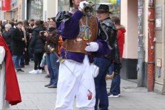 Faschingszug der Damischen Ritter durch die Fußgängerzone in München 2020