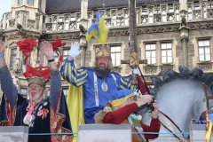 Faschingszug der Damischen Ritter durch die Fußgängerzone in München 2020