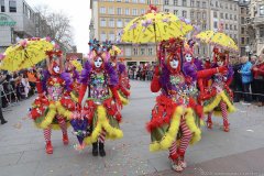 Faschingszug der Damischen Ritter durch die Fußgängerzone in München 2020