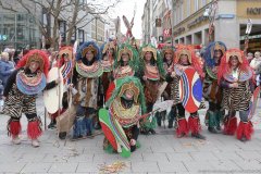 Faschingszug der Damischen Ritter durch die Fußgängerzone in München 2020