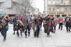 Faschingszug der Damischen Ritter durch die Fußgängerzone in München 2020