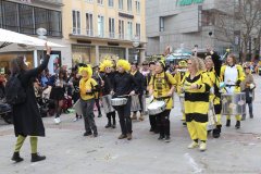 Faschingszug der Damischen Ritter durch die Fußgängerzone in München 2020