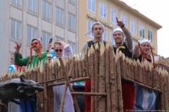 Faschingszug der Damischen Ritter durch die Fußgängerzone in München 2020