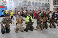 Faschingszug der Damischen Ritter durch die Fußgängerzone in München 2020