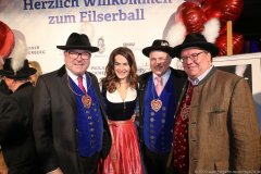 Josef Schmid, Natalie Schmid, Christian Schottenhamel, Helmut Schleich (von li. nach re.), Filserball am Nockherberg in München 2020