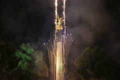 Feuerwerk beim Friedensengel Sommerfest auf der Plattform unter dem Friedensengel in München 2019