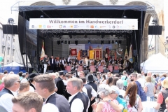 Handwerkerdorf beim Stadtgründungsfest am Odeonsplatz in München 2018