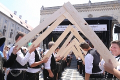 Handwerkerdorf beim Stadtgründungsfest am Odeonsplatz in München 2018