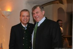 Gregor Lemke und Lorenz Stiftl (re.), Jahresessen der Innenstadtwirte im Restaurant Palaiskeller im Hotel Bayerischer Hof in München 2020