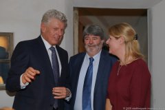 Dieter Reiter (li.), Paul Daly (Mitte), Jahresessen der Innenstadtwirte im Restaurant Palaiskeller im Hotel Bayerischer Hof in München 2020