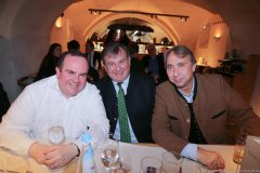 Clemens Baumgärtner, Lorenz Stiftl, Werner Hochreiter (von li, nach re.), Jahresessen der Innenstadtwirte im Restaurant Palaiskeller im Hotel Bayerischer Hof in München 2020