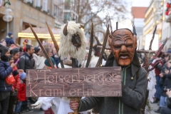 Krampuslauf über den Christkindlmarkt am Marienplatz in München 2019