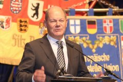 Olaf Scholz, Kundgebung Schaustellerverband im The Westin Grand Hotel in München 2020