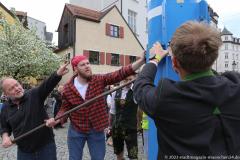 Haidhausen hat wieder einen Maibaum. Maibaumaufstellen am Wiener Platz in München 2023