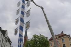 Haidhausen hat wieder einen Maibaum. Maibaumaufstellen am Wiener Platz in München 2023