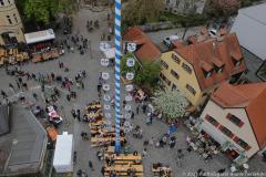 Haidhausen hat wieder einen Maibaum. Maibaumaufstellen am Wiener Platz in München 2023