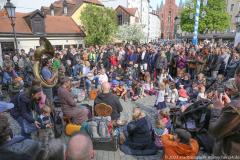 Hochzeits Musik, Haidhausen hat wieder einen Maibaum. Maibaumaufstellen am Wiener Platz in München 2023