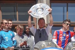 Julian Nagelsmann, Meisterfeier FC Bayern am  Rathausbalkon in München 2022