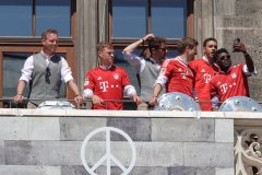 Meisterfeier FC Bayern am  Rathausbalkon in München 2022