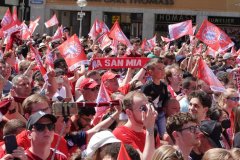 Meisterfeier FC Bayern am  Rathausbalkon in München 2022