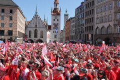 Meisterfeier FC Bayern am  Rathausbalkon in München 2022