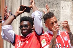 Meisterfeier FC Bayern am  Rathausbalkon in München 2022