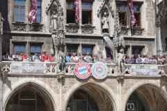 Meisterfeier FC Bayern am  Rathausbalkon in München 2022