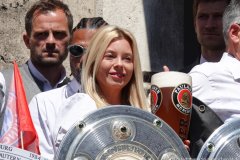 Meisterfeier FC Bayern am  Rathausbalkon in München 2022