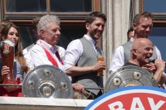 Meisterfeier FC Bayern am  Rathausbalkon in München 2022