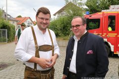 Sebastian Kriesel und Clemens Baumgärtner (re.), PK Aubinger Herbstfest bei der Freiwilligen Feuerwehr in München-Aubing 2022