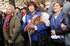 Karin Söhnges, Hilde Sempert (Mitte), Proklamation Narrhalle Prinzenpaar 2019 am Viktualienmarkt in München 2018