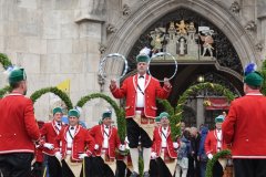 Christian Hertel, Schäfflertanz am Marienplatz in München 2022